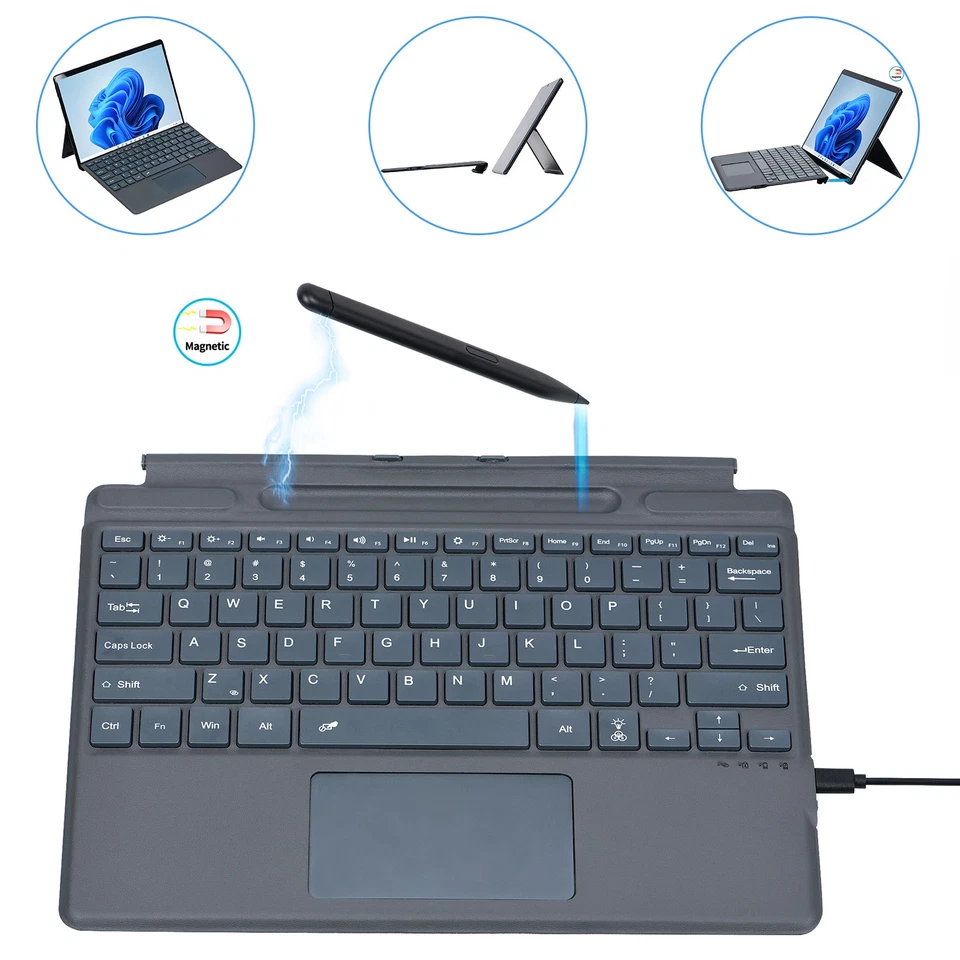 Wireless Bluetooth Keyboard For Microsoft Surface Pro 11/Pro 10 2024/Pro 9/Pro 8 - Image 2 of 4