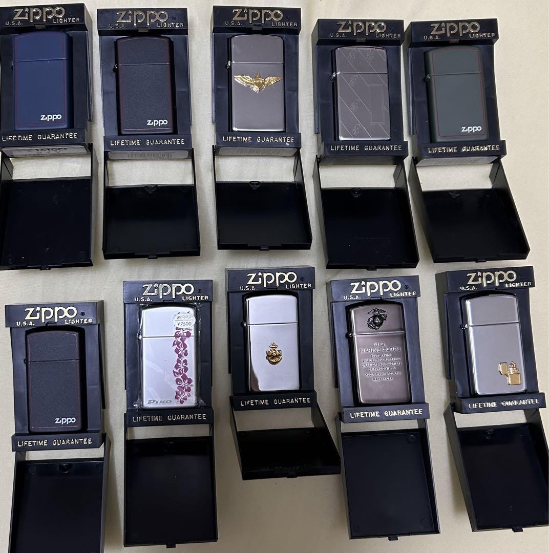 Slim 10-piece Set Variety Silver Metal Blue Black