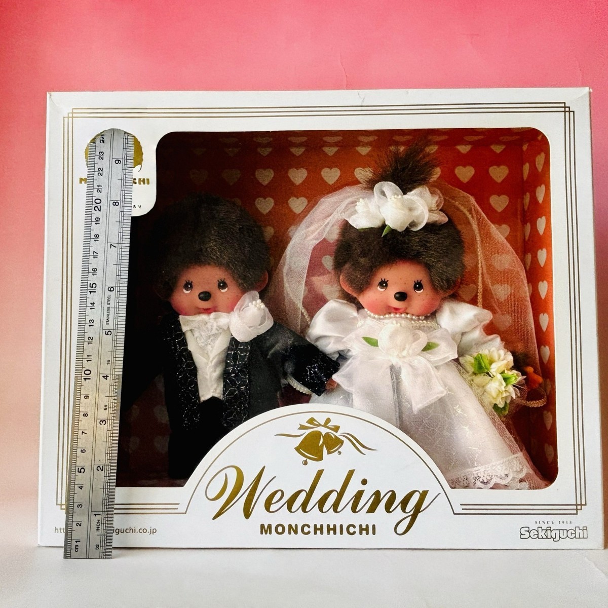 Monchhichi 30th Anniversary Wedding Doll Plush Toy Plushie set