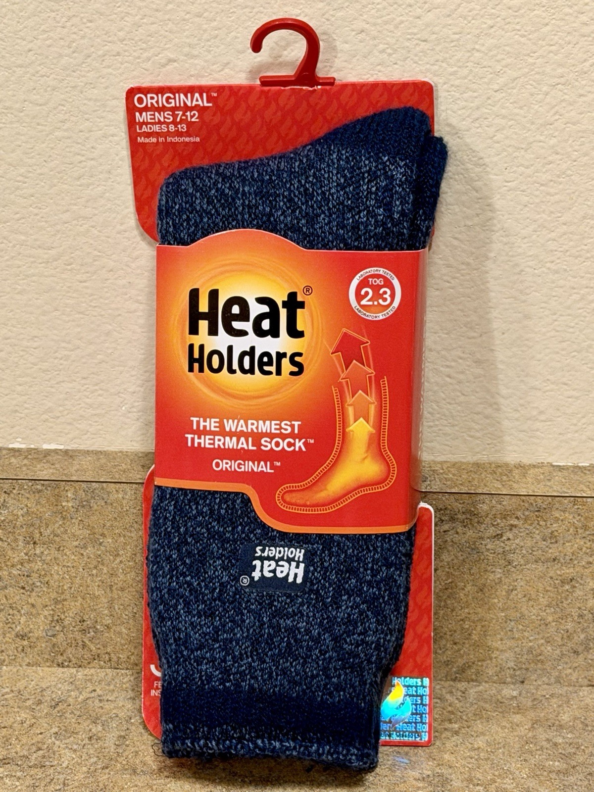 Heat Holders Brand Socks The Original 2.3 TOG Mens 7-12 Thermal 7xWarmer NEW!