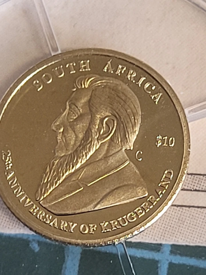 República de Liberia 2005 oro 10 dólares Krugerrand + certificado de autenticidad 0,5 gramos  Foto 2 de 4
