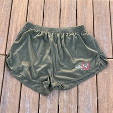 Custom embroidery giddy up men green silkie ranger panty short booty shorts