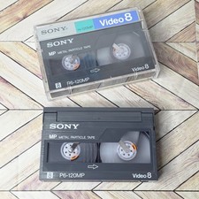2 Sony P6-120MP Video 8 Tape Cartridge Blank Cassette A6, New Not Sealed READ