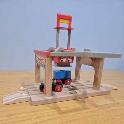 BRIO Theodore Tugboat Clayton Crane Set with All Pieces! Extra Railcar Included