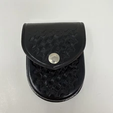 Safariland Basketweave Leather Round Bottom Closed Single Cuff Case 8121 Dutyman