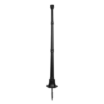 GAMA SONIC 64-in Black Cast Aluminum Outdoor Pathway Solar Lamp Post DPEZ5F0