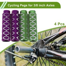 4 Pcs Bike Pegs 100mm Circle Texture Cycling Foot Pegs Green Purple
