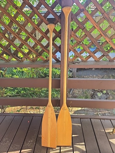 58"54" Grey Owl Wood Canoe Paddles — Made In Canada