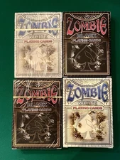 Zombie Playing Cards decks, Black Box Playing Cards, All Decks Sealed, 2 w/Cello