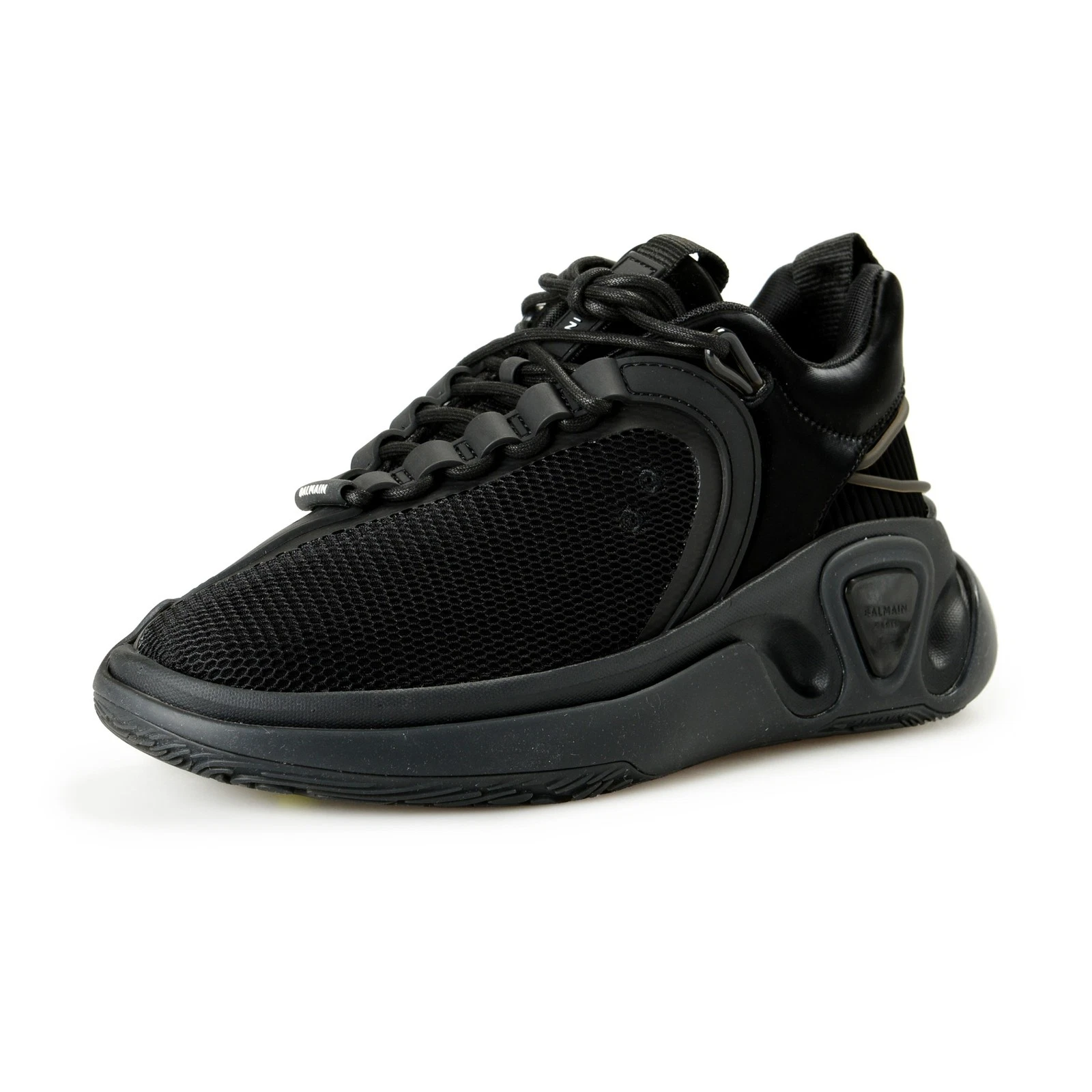 Balmain — Balmain Men's "B-Runner" Canvas & Leather Athletic Sneakers Shoes US 10 EUR 43