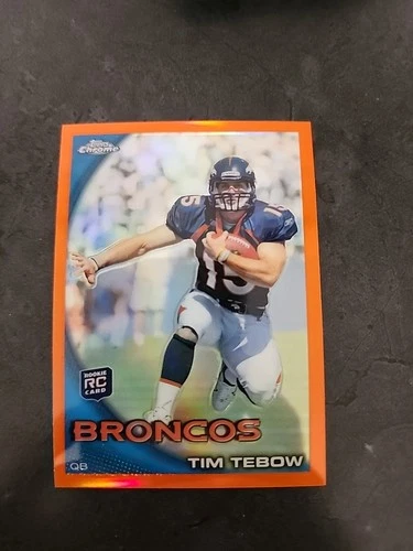 2010 Topps Chrome Tim Tebow RC Orange Refractor Rookie #C100 Broncos !!!