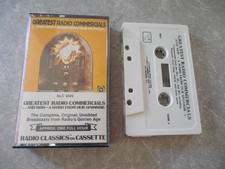 GREATEST RADIO COMMERCIALS CASSETTE TAPE, RADIO'S GOLDEN AGE BROADCASTS: 1920'S