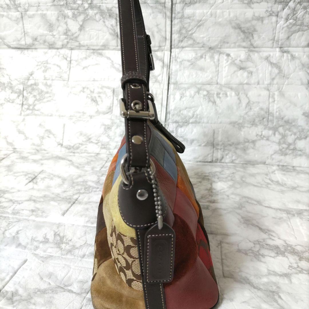 Coach 8J97 Patchwork Small Hobo Shoulder Bag Brow… - image 7