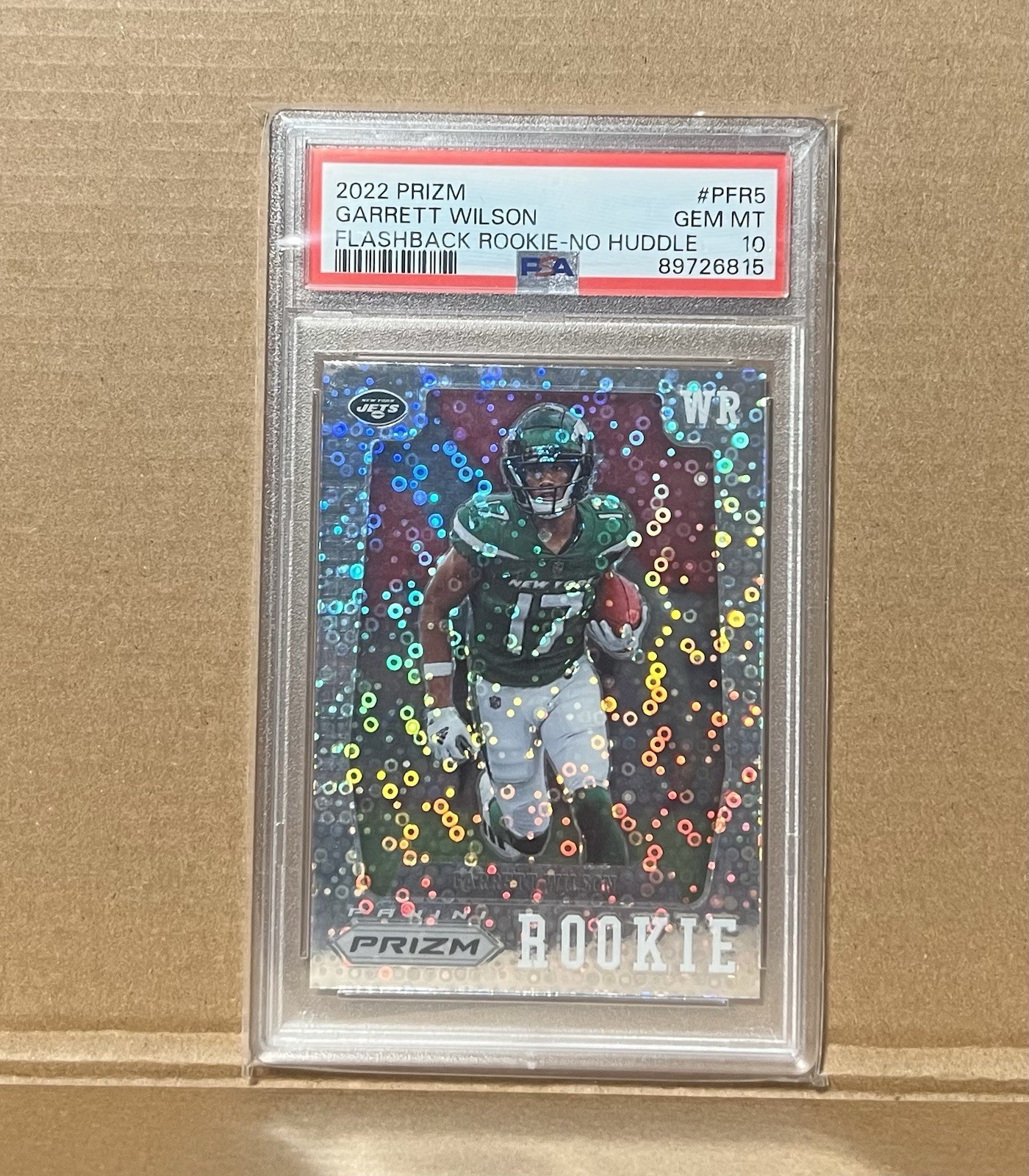 2022 Panini Prizm - Prizm Flashback Rookie Garrett Wilson No Huddle Prizm (RC)