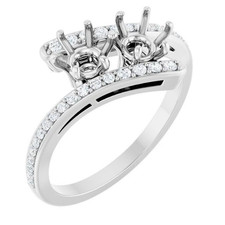 Semi Mount Silver Ring for 5mm Round Stone 925 Sterling Silver Mount Blank Ring