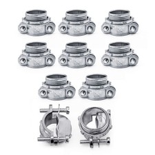 10 PCS Zinc 3/4 Inch NM Clamp Type Cable Connectors Metallic Conduit Protect