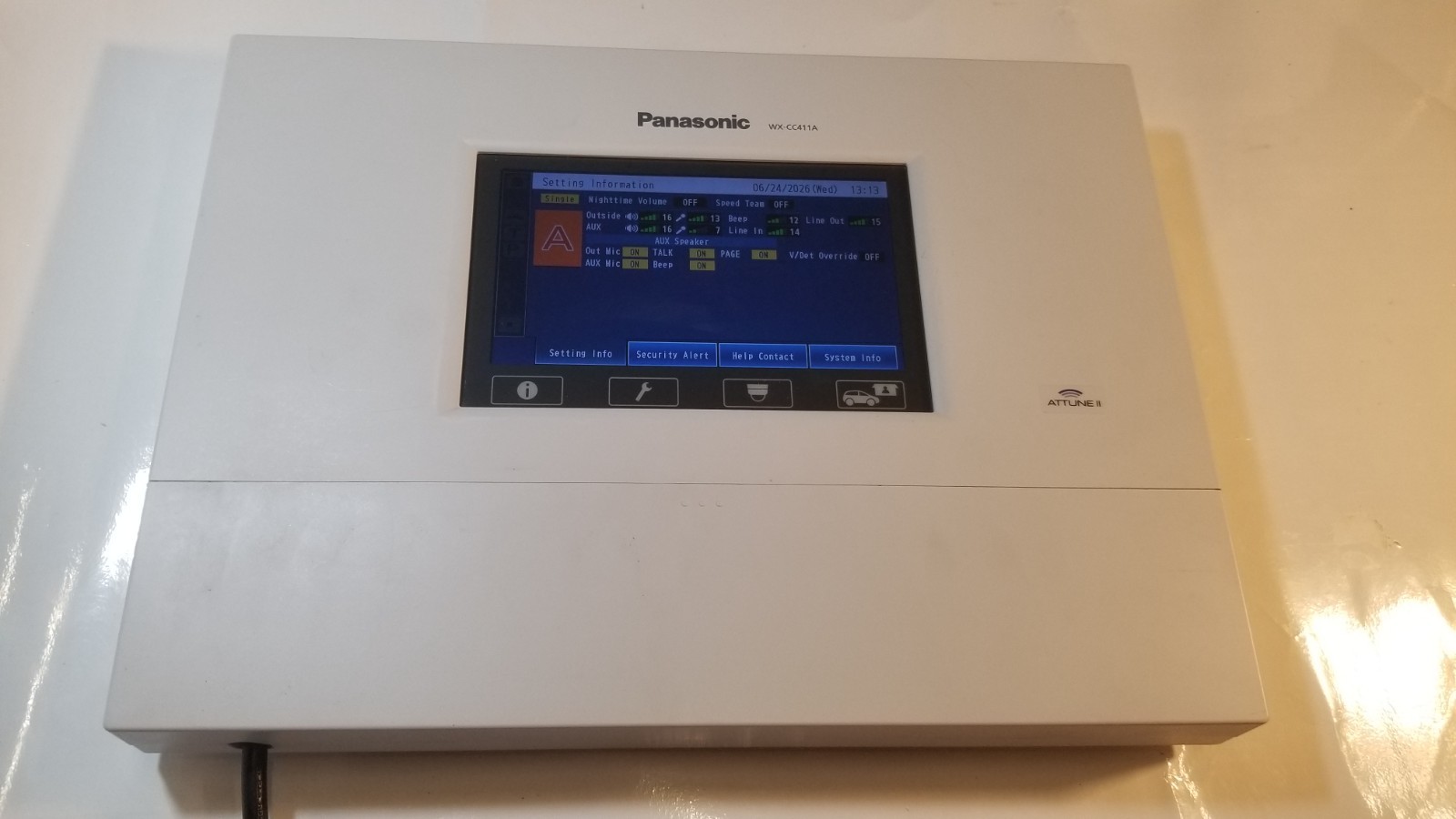 Panasonic ATTUNE II WX-CC411 Fast Food Wireless Drive Thru Intercom Base Station