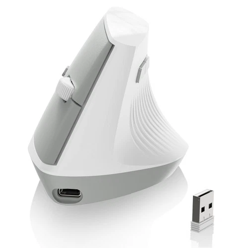 AJAZZ i300 Kabellose Vertikale Ergonomische Maus, 2,4GHz kabellos/BT, 1600DPI