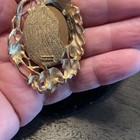 Beautiful Trifari Goldtone Metal & Purple Stone Marked Pendant Styled Necklace — photo 5
