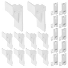 20Pcs Freezer Shelf Clip Plastic 38 x 18mm Refrigerator Shelf Support, White