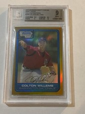 2006 Colton Willems Bowman Chrome Gold Refractor. BGS 9 (mint) .
