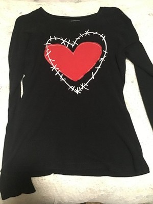 Skelanimals 90's Y2k Vintage Hot Topic Kit the Cat Heart Shirt Size M Medium