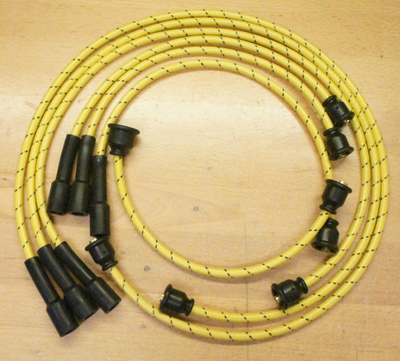 #ad Yellow Cloth Copper Core Spark Plug Wire Set for John Deere 4020 Gas Tractor JD $60.00