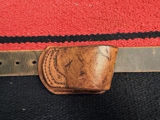 Milt Sparks Idaho City ID 83631 Yaqui Slide Leather Holster Double Loop OWB