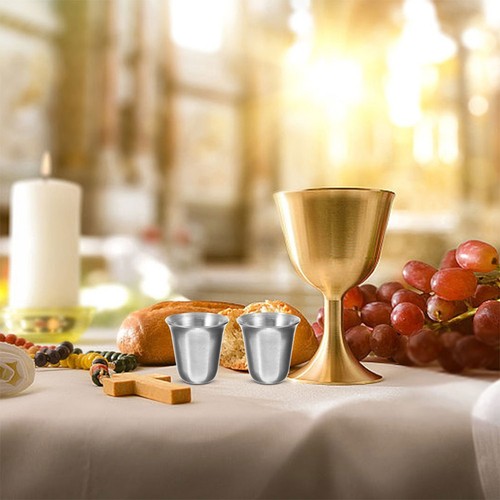 Taza de comunión de metal de viaje de 6 piezas de acero inoxidable - Imagen 11 de 12
