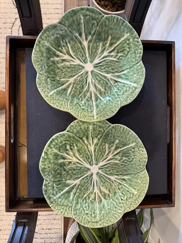 BORDALLO PINHEIRO 葡萄牙绿色小屋图案午餐餐盘 2 件套 — 第 4/4 张图片