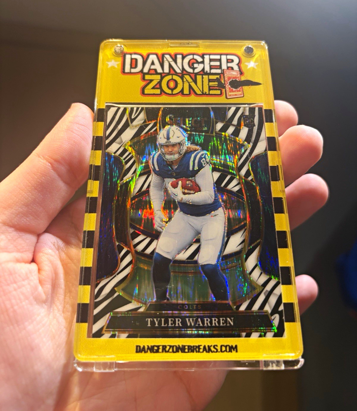 Panini 2025 Select Football Tyler Warren Zebra Concourse Prizm #33