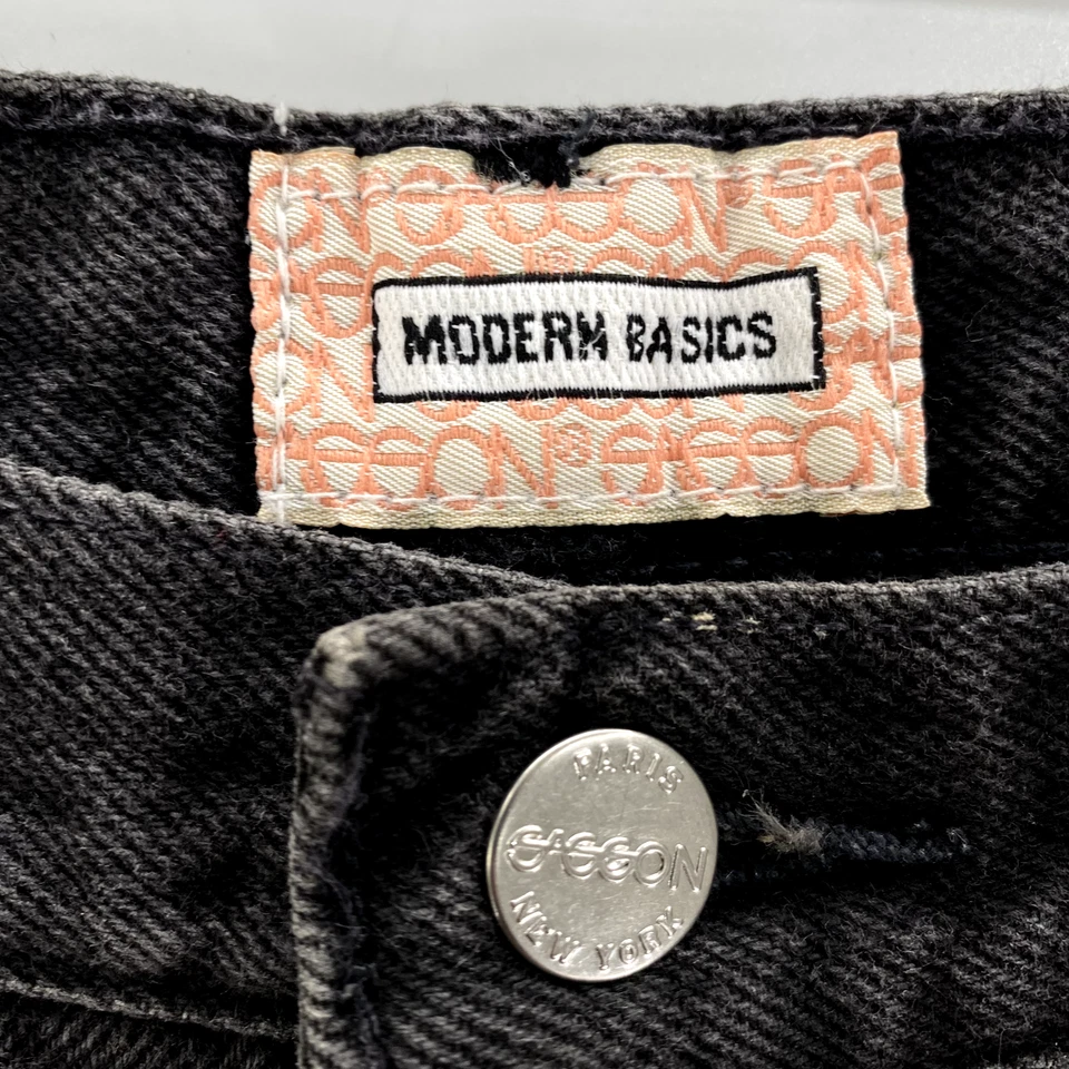 Pantalones de mezclilla para mujer Sasson Modern Basics talla 18 negros descoloridos cintura alta vintage años 90 Foto 3 de 4