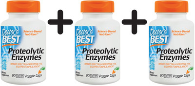 3 x Doctors Best Best Proteolytic Enzymes - 90 veggie caps (481,44 EUR/kg)
