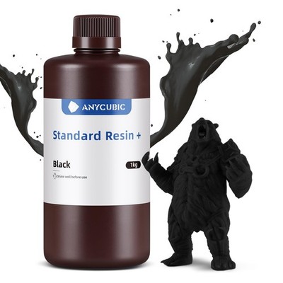 ANYCUBIC Upgraded Standard 3D Printer Resin, 405nm SLA Fast 1kg, Black 