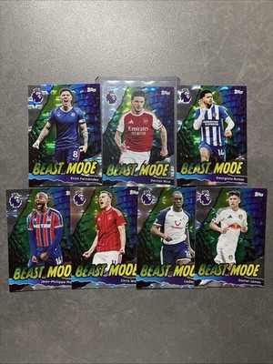 Topps Premier League 2025-26 Beast Mode Insert 7 Karten Lot Rice Enzo King Wood