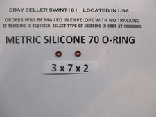 3mm ID x 7mm OD x 2mm thick SILICONE O-ring. Quan 2.