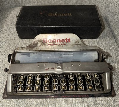 Rare Bennett Pocket Typewriter 1911-1913 World's Smallest Antique