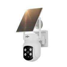 Hiseeu WIFI Solar Panel Battery 4MP Wireless PTZ Security Camera PIR Full Color
