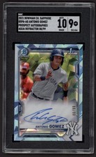 2021 Antonio Gomez Bowman Chrome Sapphire Refractor Auto /99 SGC 9/10 (G1093)