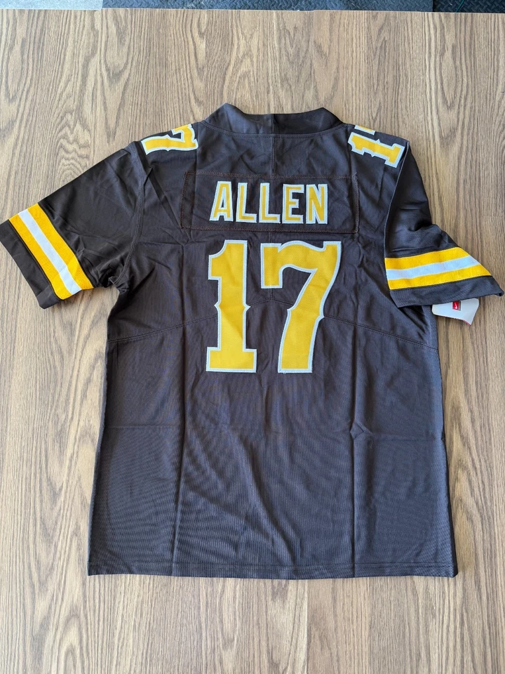 Camiseta deportiva cosida marrón Josh Allen #17 Wyoming Cowboys de fútbol para hombre Foto 3 de 4