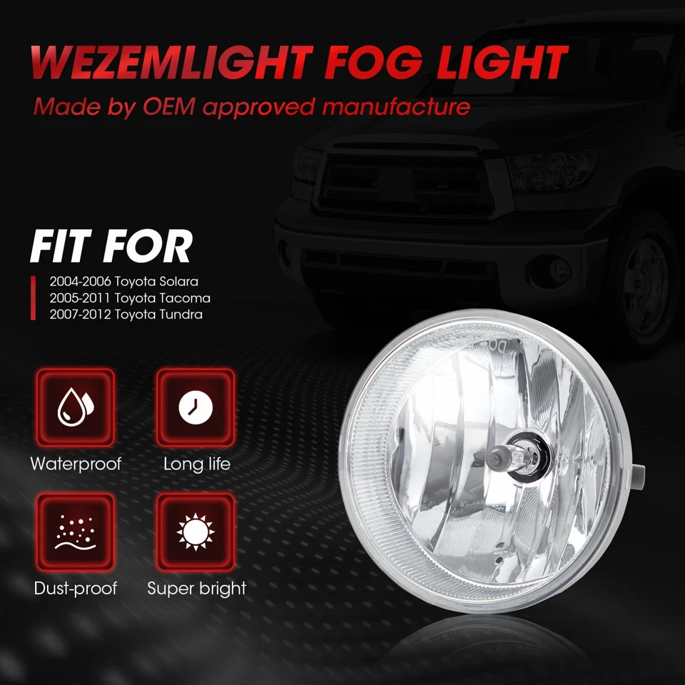 1 par de luces antiniebla izquierda+derecha para parachoques delantero Toyota Solara 2004-2006 Foto 4 de 4