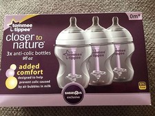 Tommee Tippee Anti Colic Bottles Set of three 0m 