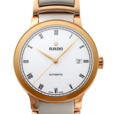 Wristwatch RADO Centrix Automatic R30036013 White dial SS GP TI 38mm USED