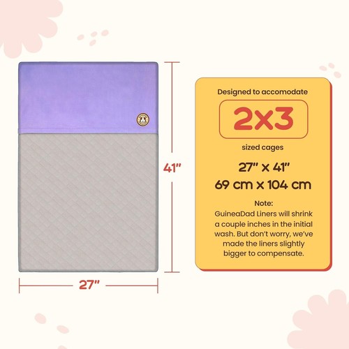 Eco-Friendly Yellow Fleece Cage Liner with Waterproof Base & Burrowing Pocket - Picture 5 of 10