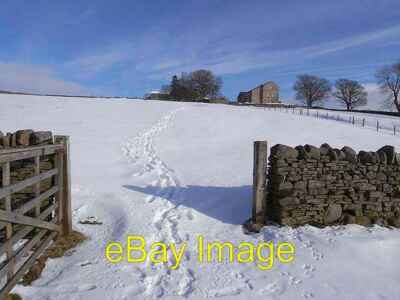 Photo 6x4 Windy Hall Garrigill In the snow two sets of footprints are all c2009