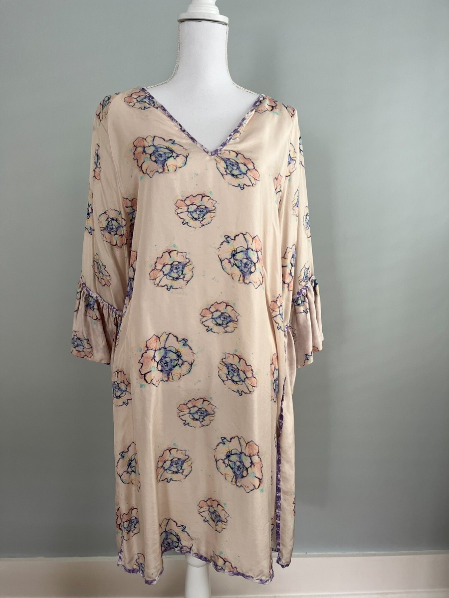 millicent silk dress Stevie Howell Millicent Tunic Silk Printed Dress Size S Small