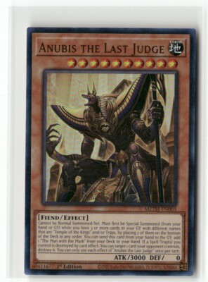 Yugioh Anubis the Last Judge MZTM-EN003 Ultra Rare 1st Edition NM