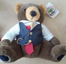 RARE Russ Berrie Vintage Stock Broker Bear Stearns Teddy Bear Chase Stuffed
