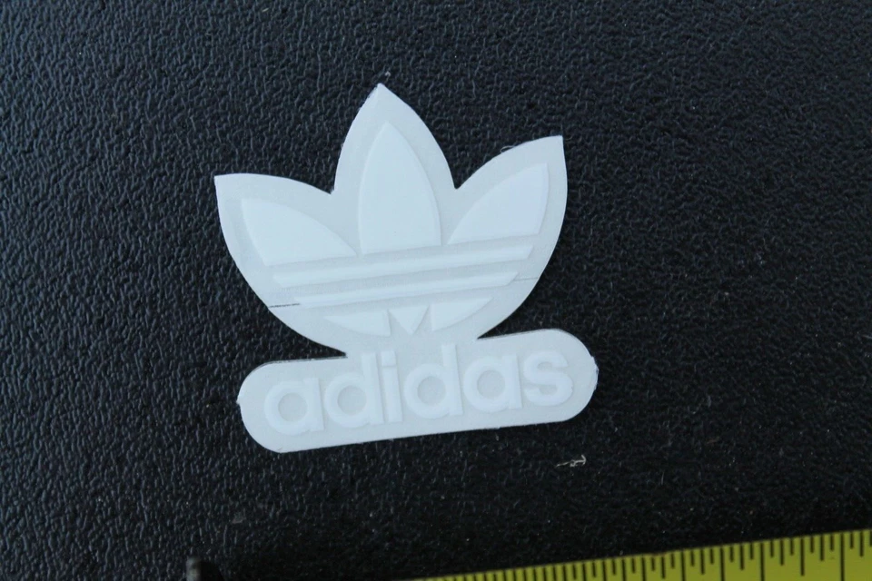 ADIDAS Zapato Calzado Pequeño Transparente Blanco Rayas Hoja Zapatilla Skateboarding PEGATINA Foto 2 de 4