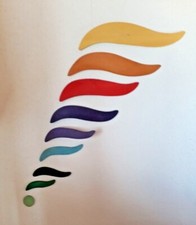 Harmony Wings Windspiel Holz H 80cm Elemente bis zu B 42cm Mobile versch. Farben